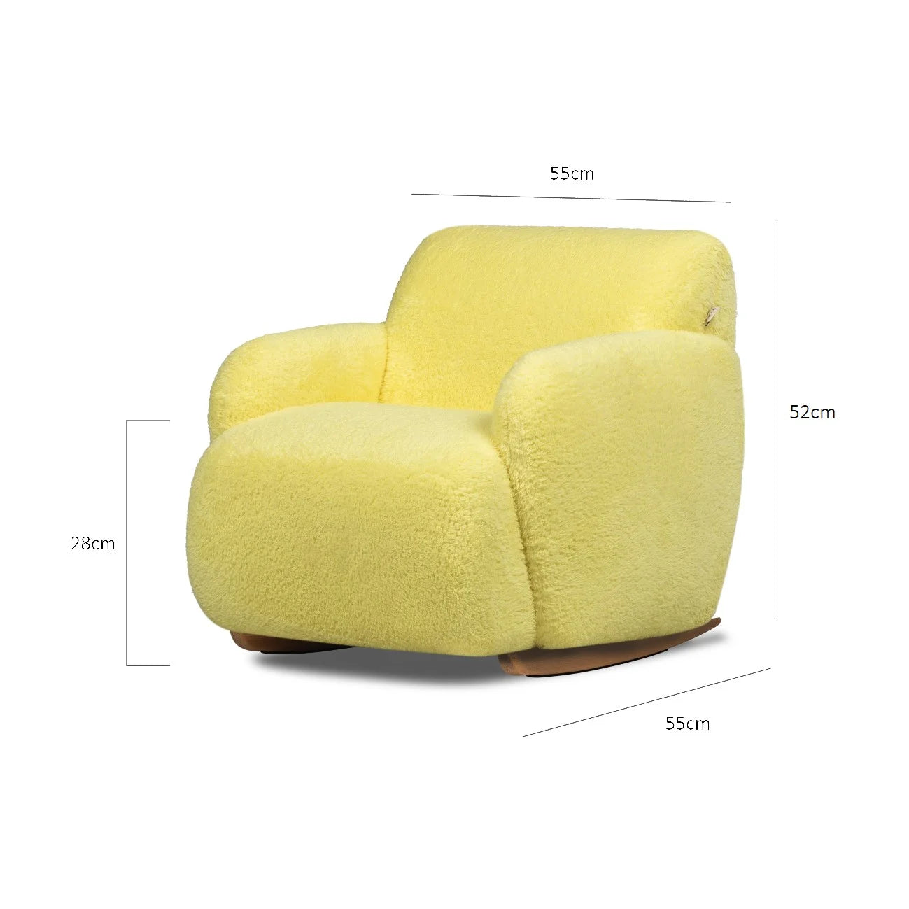 MANGO SHAKE Люлеещ се стол за деца, жълт