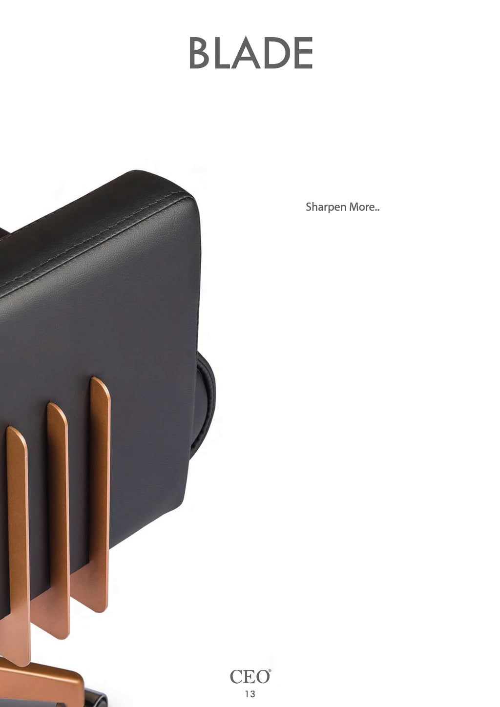 BLADE CEO - Луксозен офис стол с дървени акценти