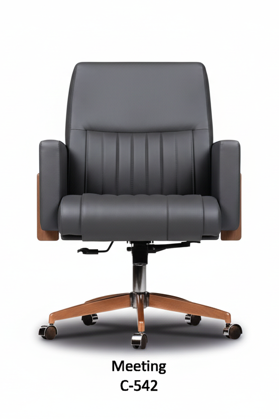 BLADE CEO - Луксозен офис стол с дървени акценти