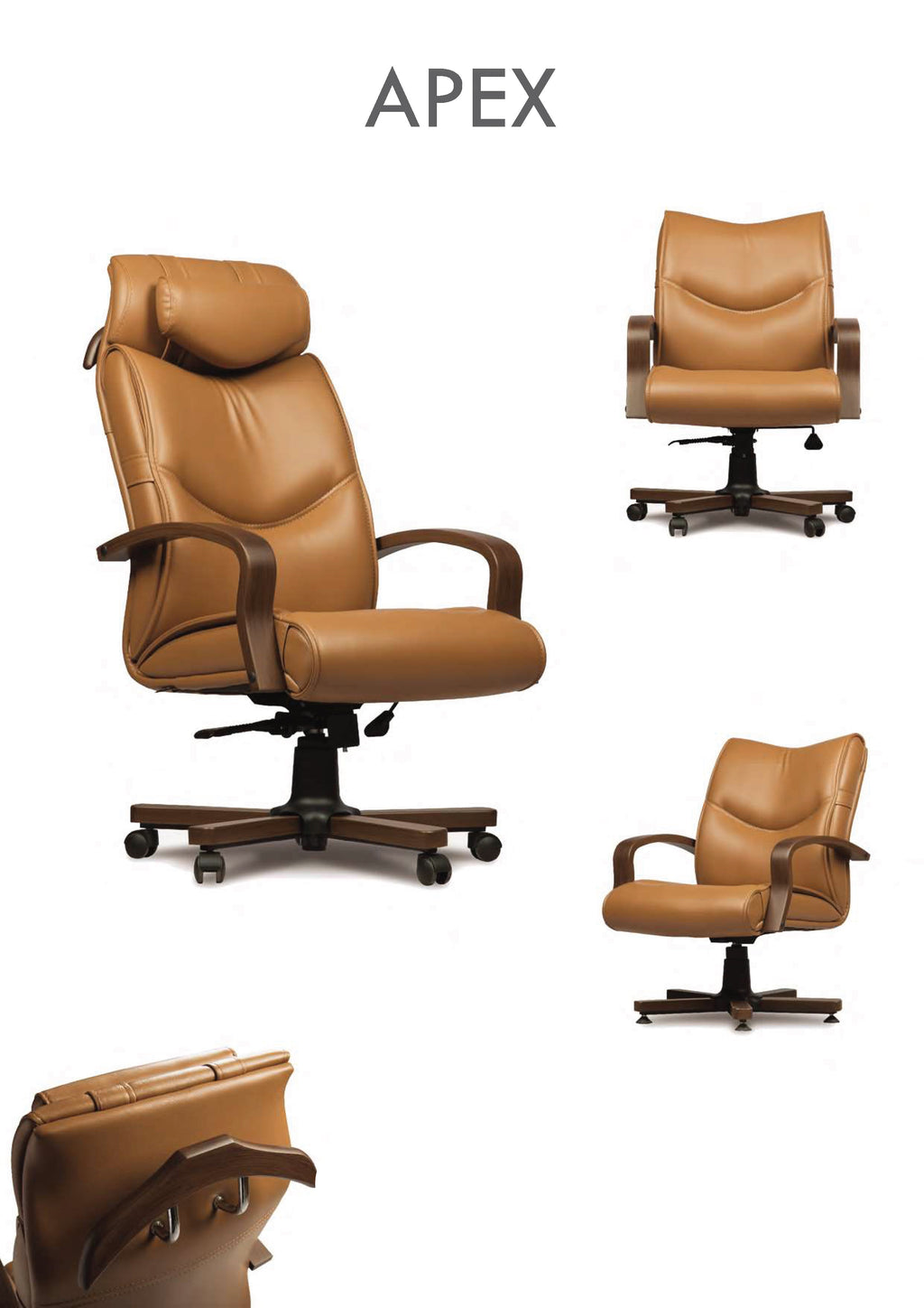 APEX CEO - Луксозен офис стол с регулируема облегалка