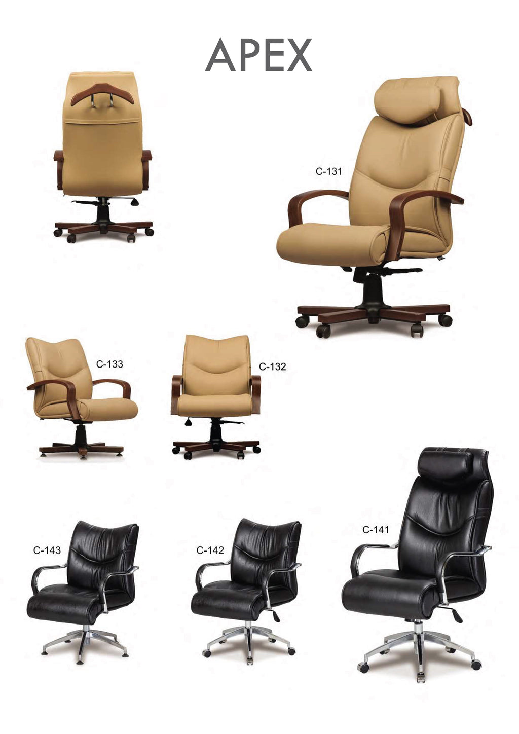 APEX CEO - Луксозен офис стол с регулируема облегалка