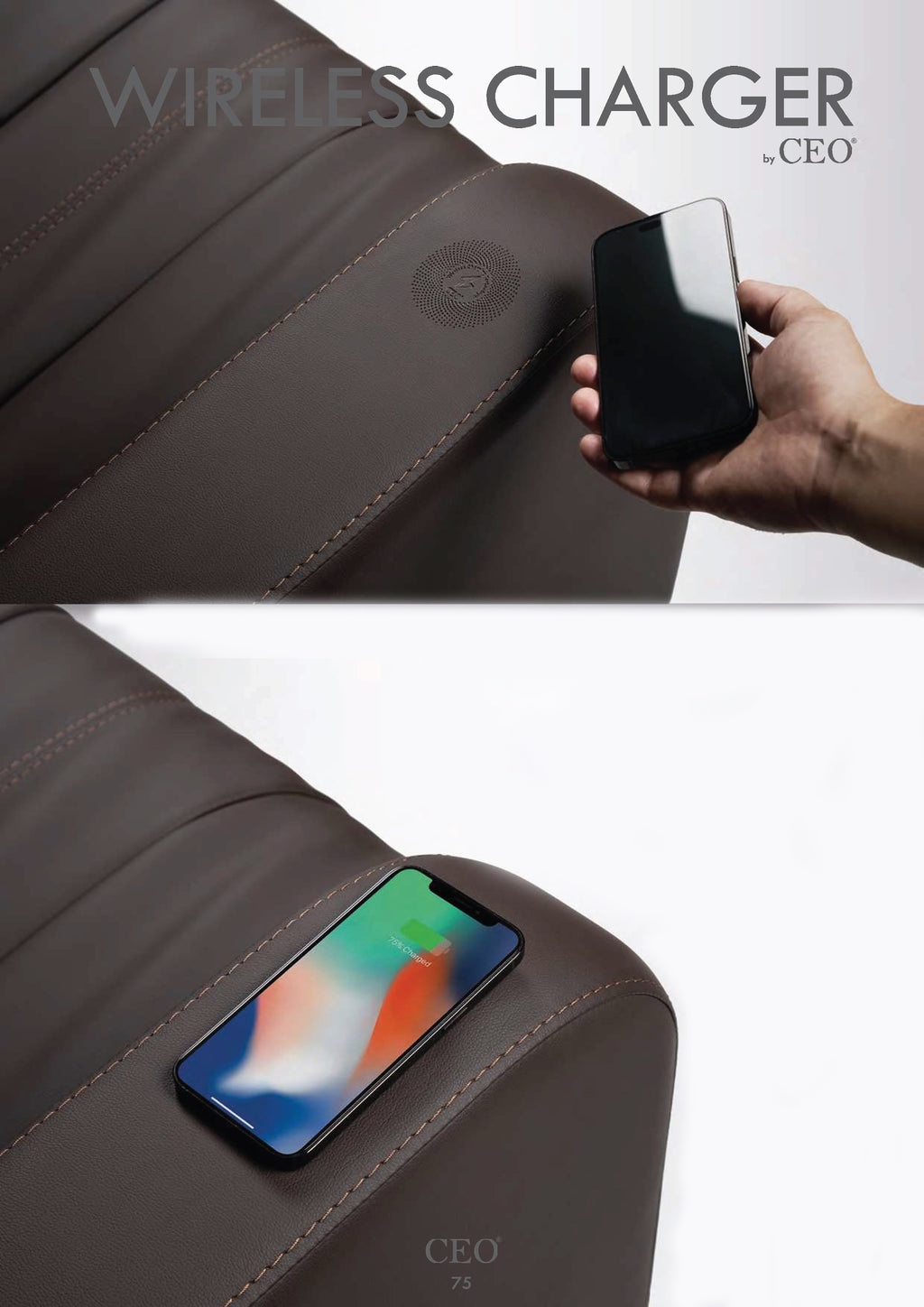 GLORY CEO - Луксозен диван Perfect Balance с безжично зареждане