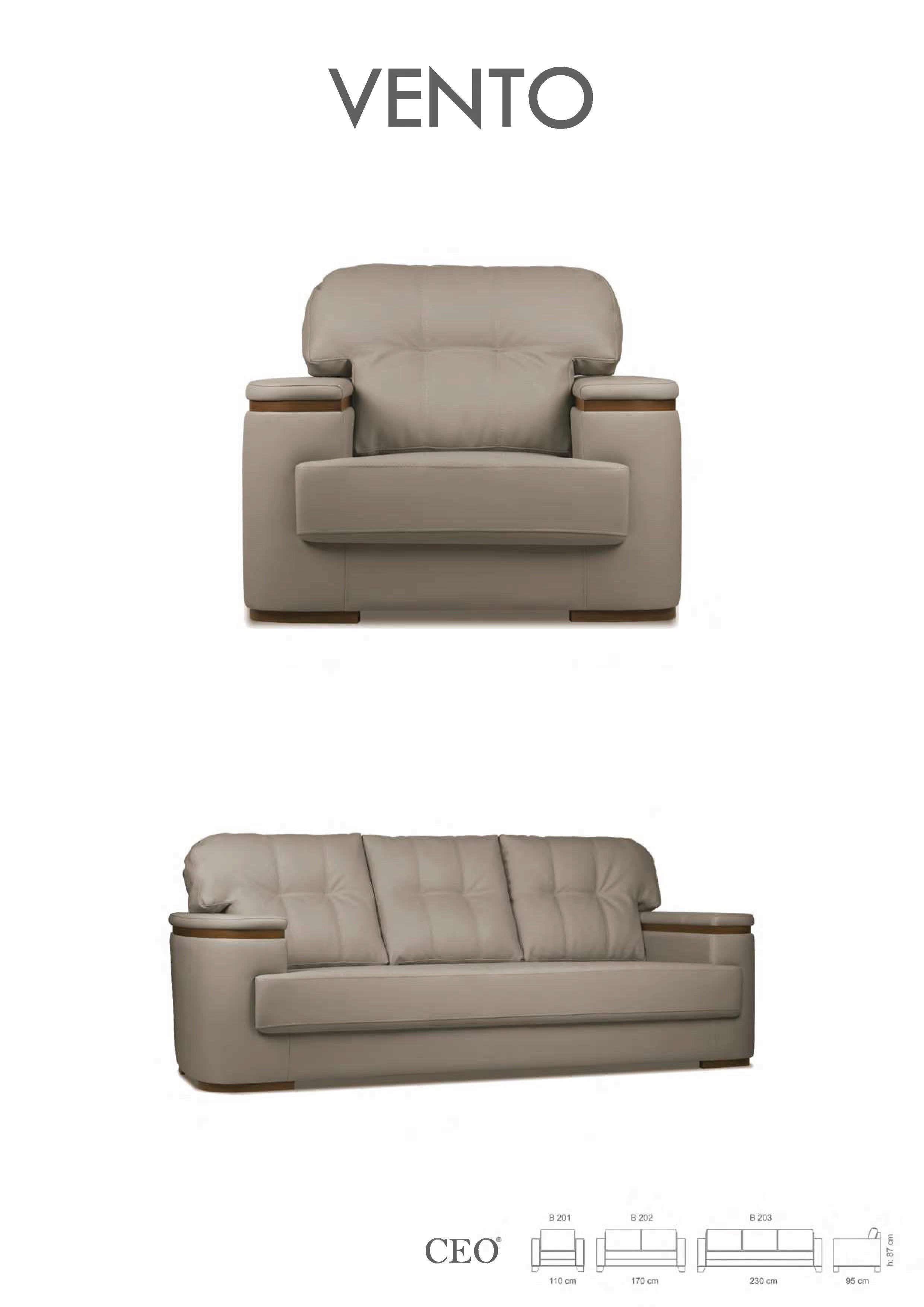 VENTO CEO - Луксозен диван Definition of Comfort със Secret Table System