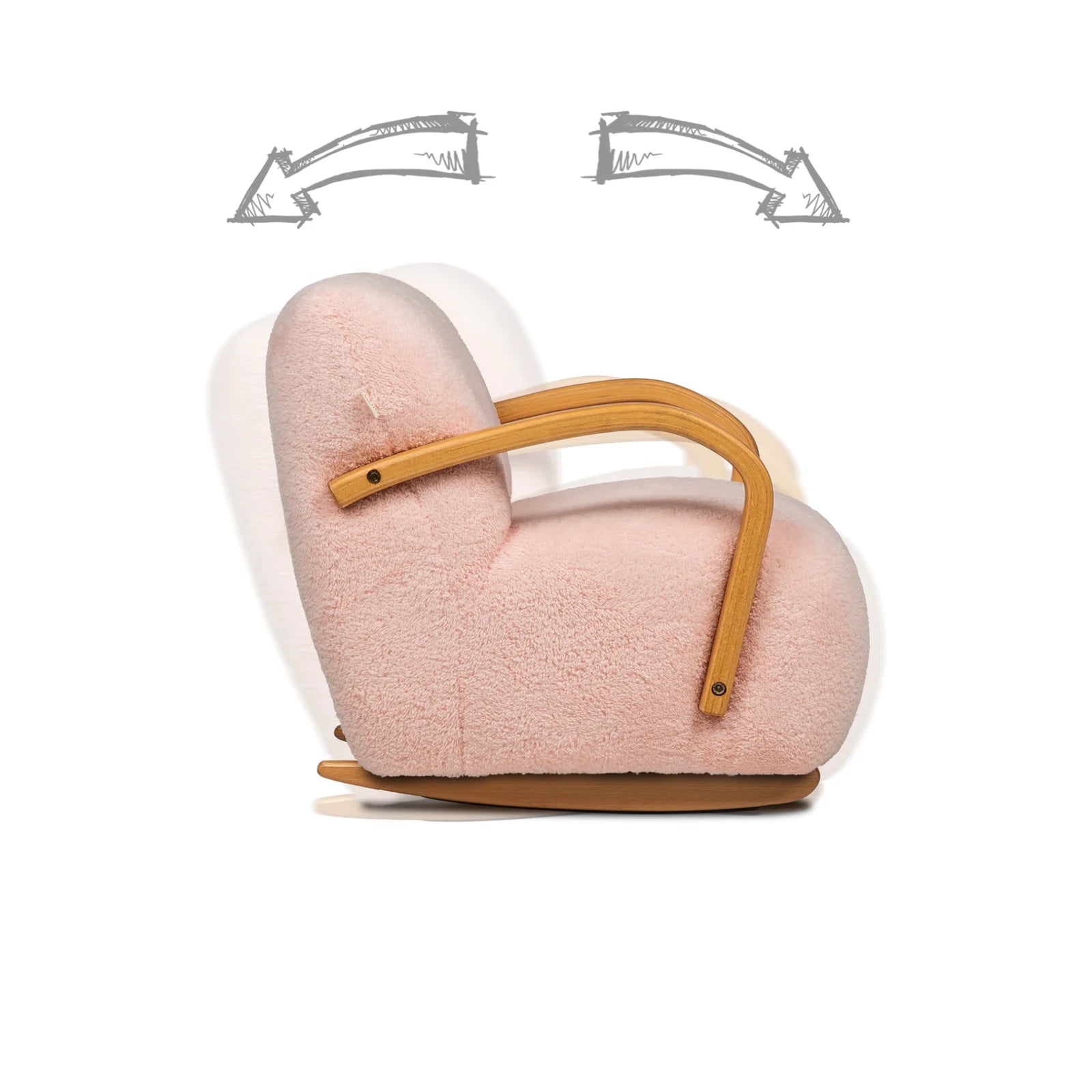 SOHO Shake - Люлеещо се детско столче с дървени дръжки