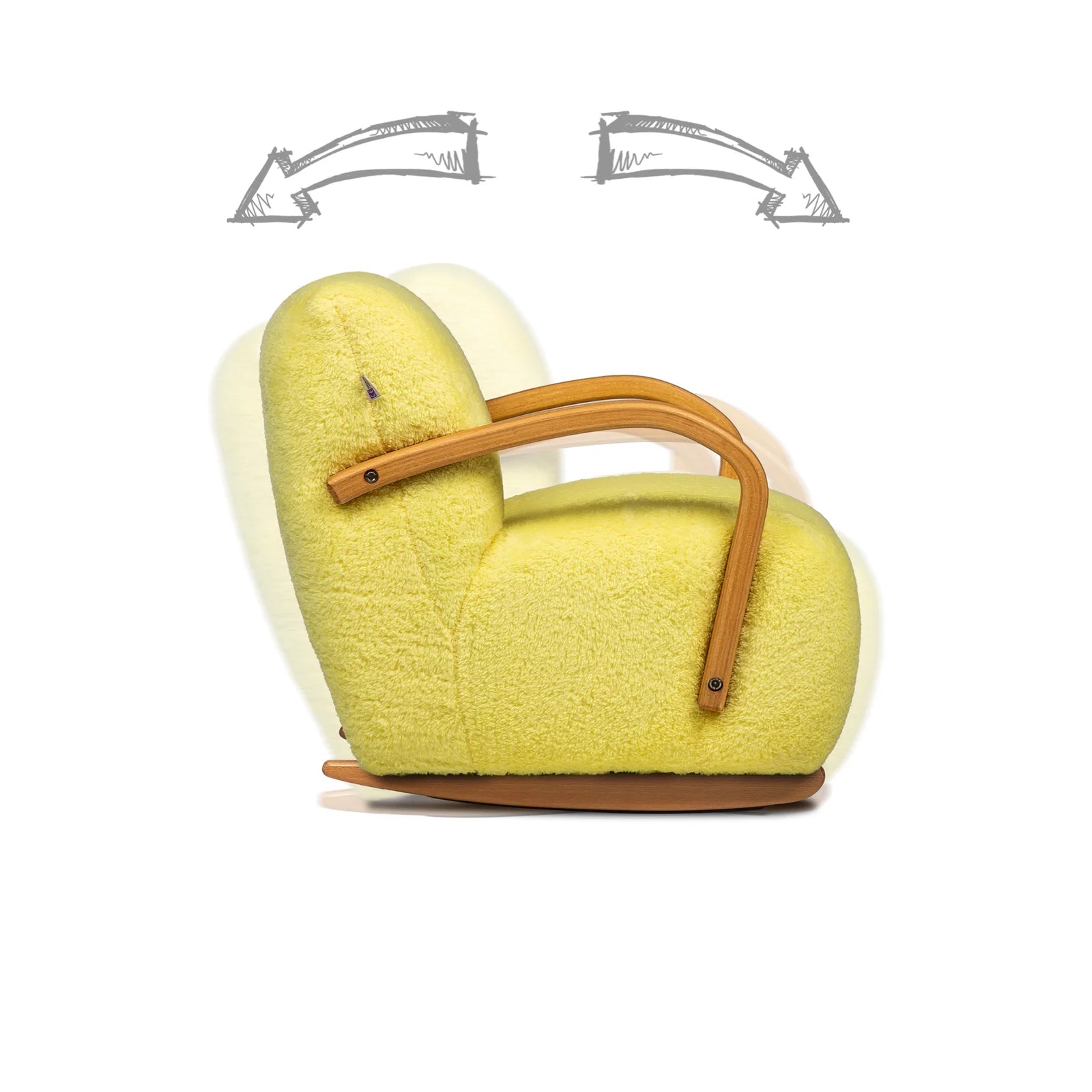 SOHO Shake - Люлеещо се детско столче с дървени дръжки