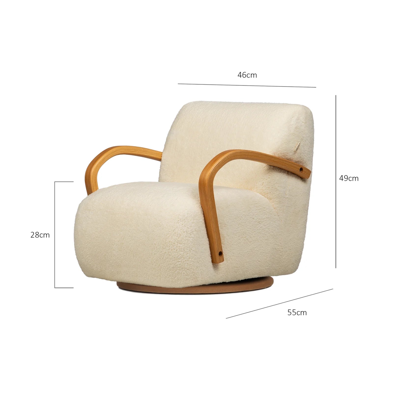 SOHO Twist - Въртящо се детско столче с дървени дръжки